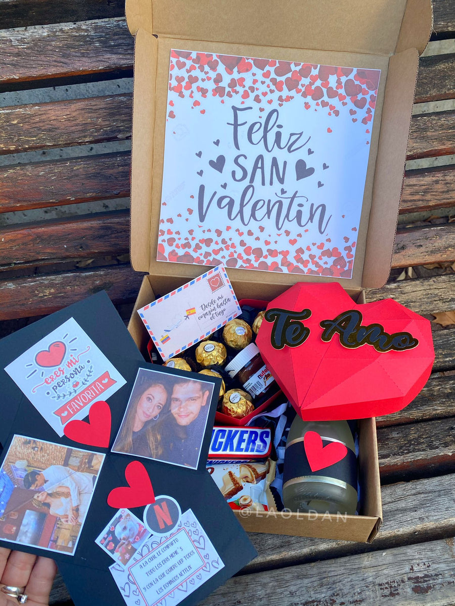 Caja de regalo de rosa, caja sorpresa para San Valentín, caja de