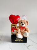 ARREGLO PELUCHE, GLOBO Y BOMBONES