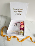 CAJA DE PROPUESTA PERSONALIZADA PADRINO O MADRINA CON MARCO PERSONALIZADO, ROSAS Y TAZA