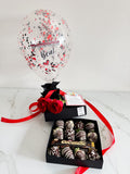 Caja Fresas con Chocolate, Cocosette y Rosas