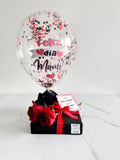 Caja Fresas con Chocolate, Cocosette y Rosas