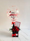 Caja de Rosas con globito