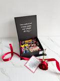 Caja Sorpresa Flork chocolates venezolanos con rosa