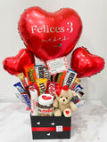 Arreglo Globos, Peluche y Chocolates