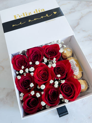 Caja sorpresa con rosas