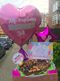 Pizza de Brownie con Globos